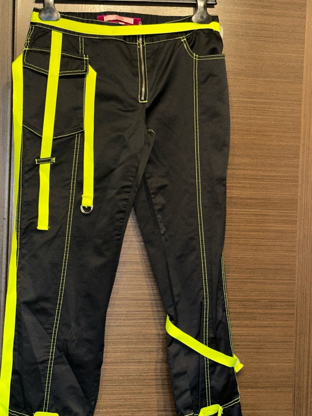 Voyage Passion Black Pants with Neon Yellow Trim vintage